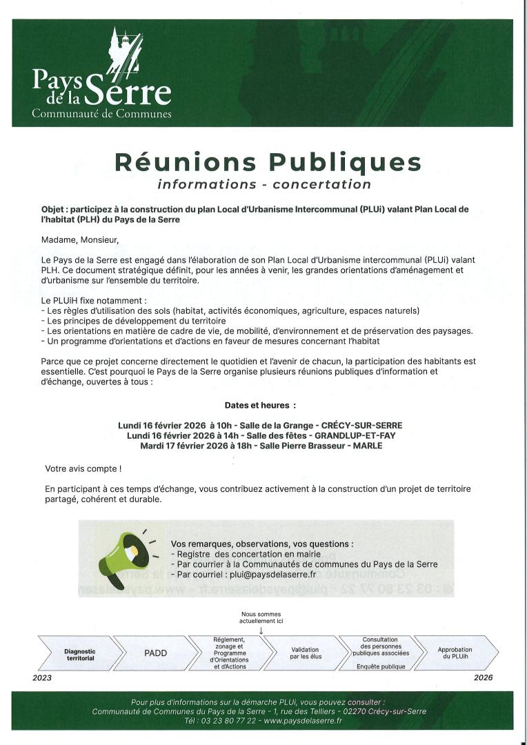 REUNION PUBLIQUE PLUi 2026.1